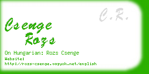 csenge rozs business card
